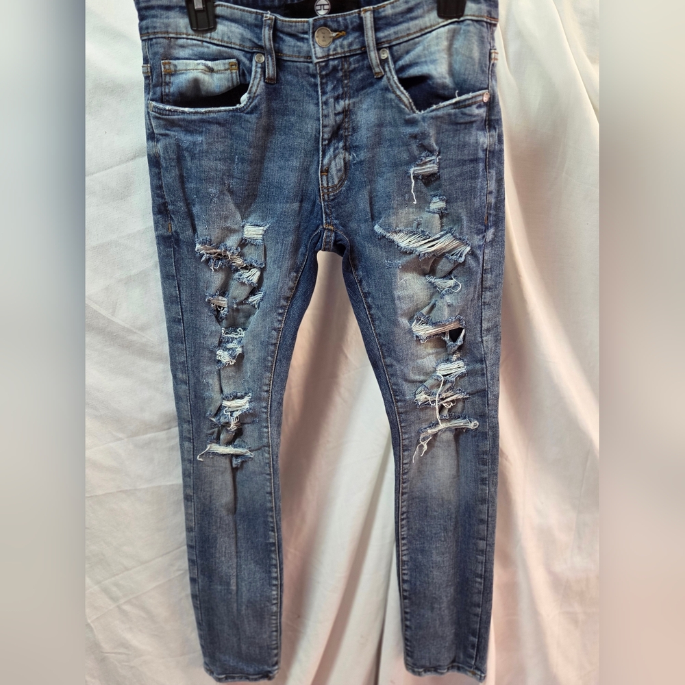 Jordan Craig Ripped Blue Skinny Jeans